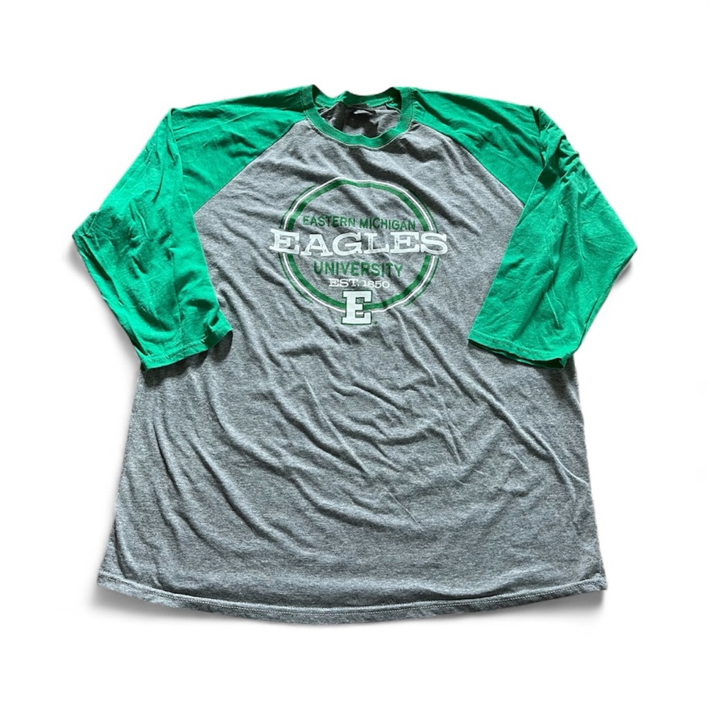 Jerzees Baseball Tee Eastern Michigan University Size XL